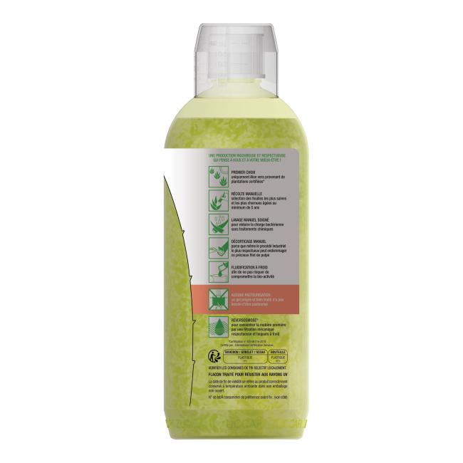 NUTRI-ALOE JUS goût pêche blanche Bouteille 1L - vue côté