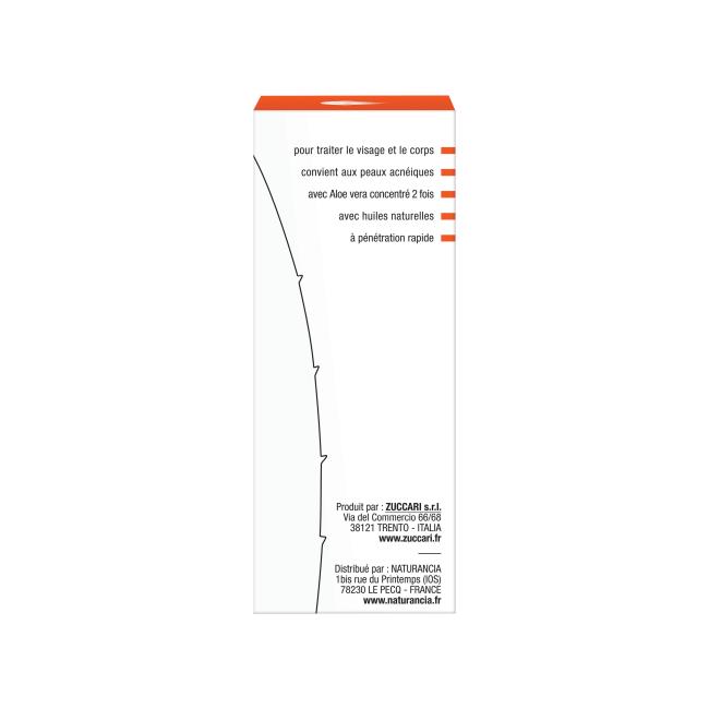 ALOE OIL HUILE REPARATRICE Flacon 50ml - boite face latérale gauche