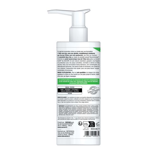 PURE CREME ALOE Flacon pompe 400ml - vue arrière